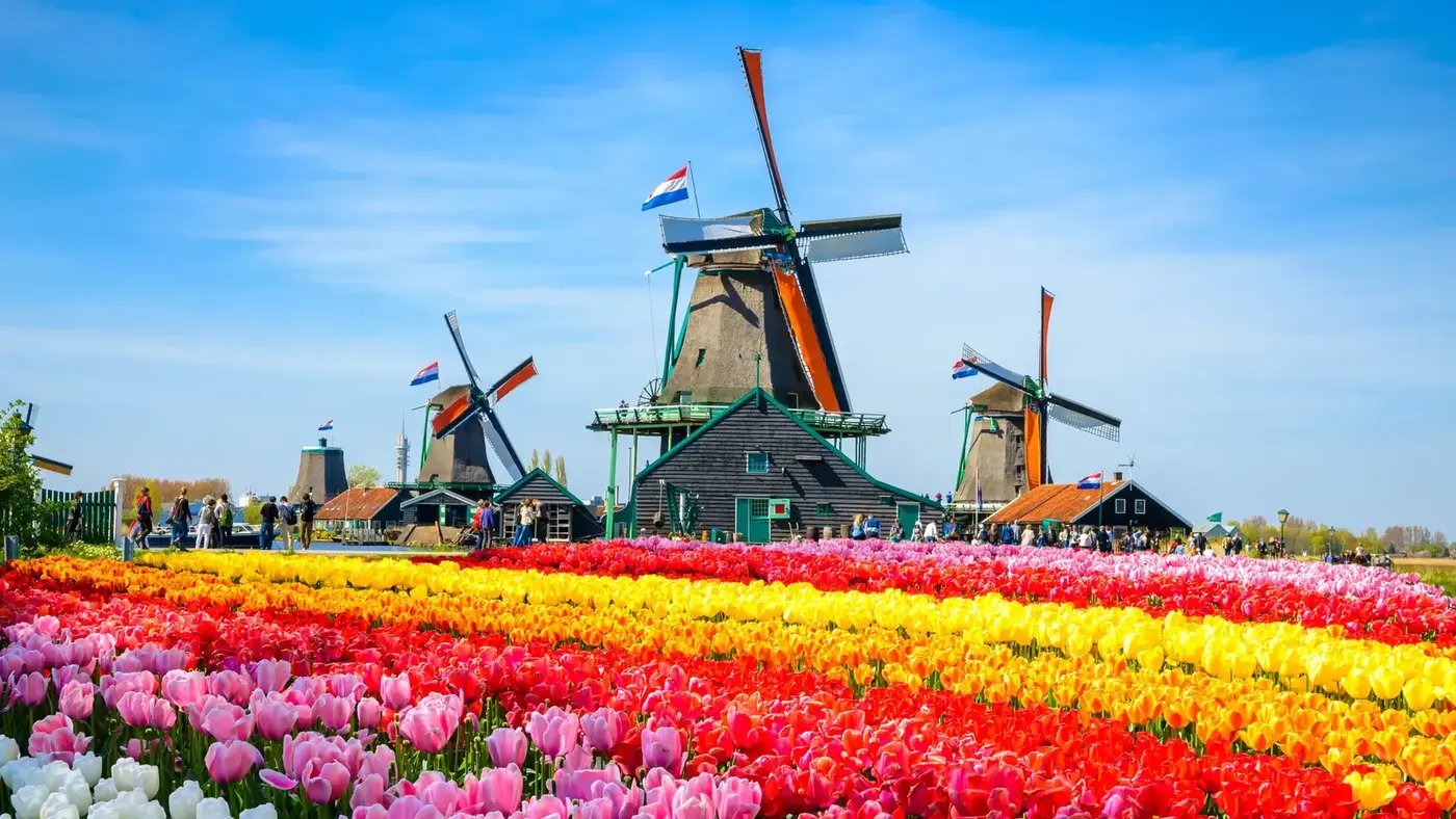 Casas junto a los canales y paseo marítimo histórico de Ámsterdam, en los Países Bajos