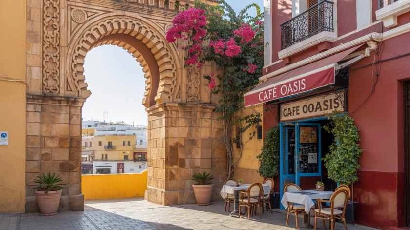 Casco antiguo, fortaleza y paseo marítimo mediterráneo de Melilla, en la costa norteafricana