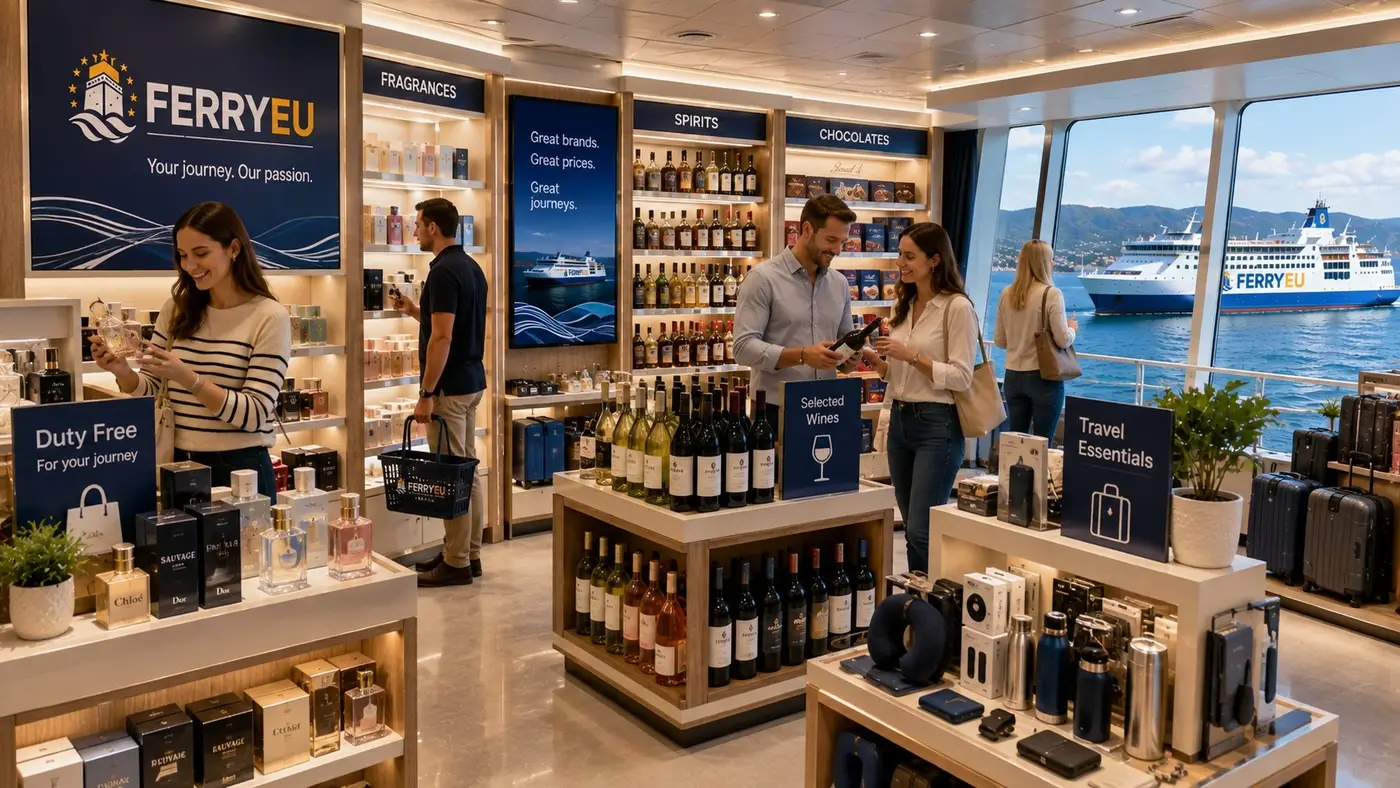 Tienda a bordo de un ferry de pasajeros