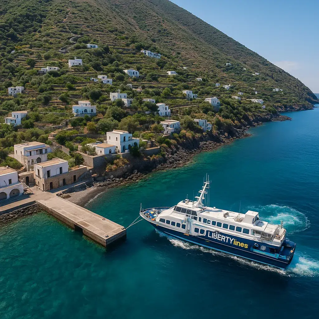 Alicudi – puerto y destino de ferry