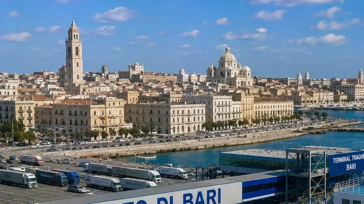 Ferry de pasajeros en la ruta Bari–Split