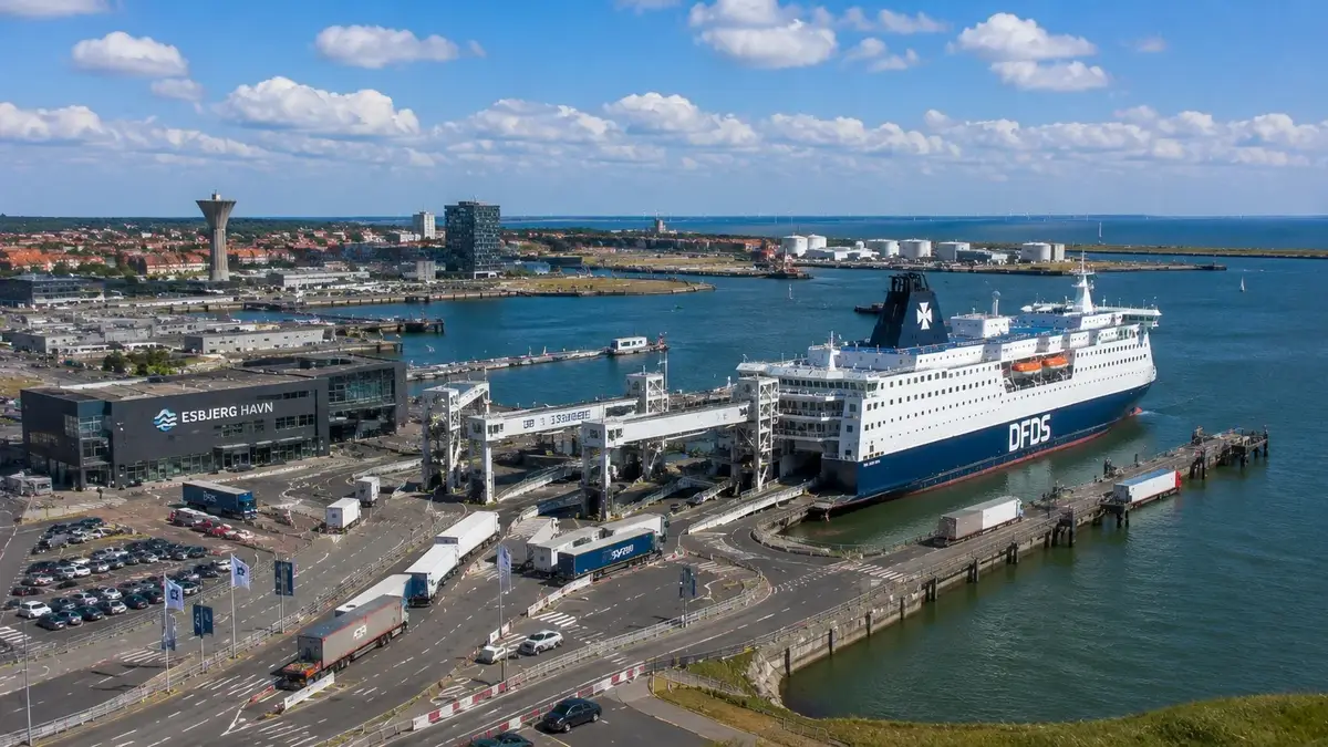 Terminal de ferris de pasajeros de Esbjerg para la corta travesía a Fanø