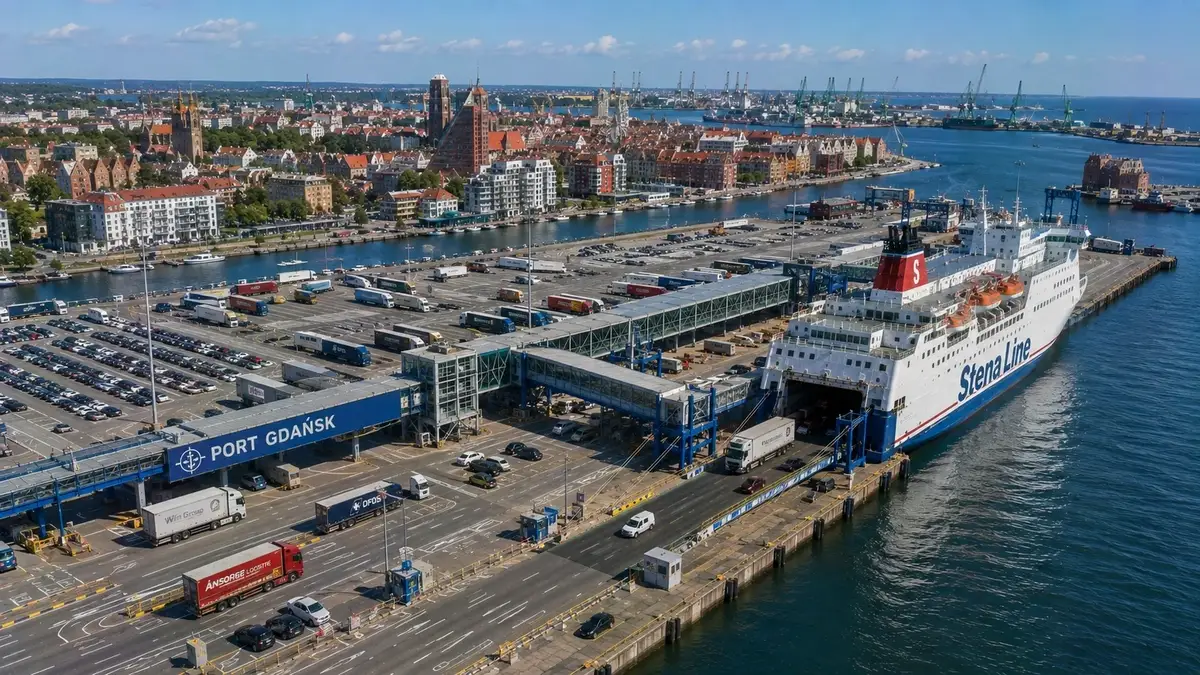Terminal de ferris de pasajeros de Polferries en Gdańsk, Polonia