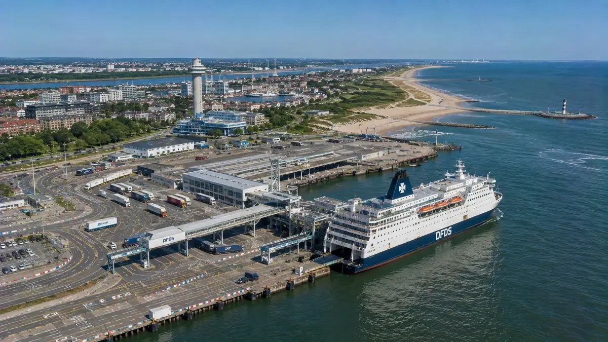 La terminal de ferris de pasajeros de Hoek van Holland sirve como acceso práctico a Amberes