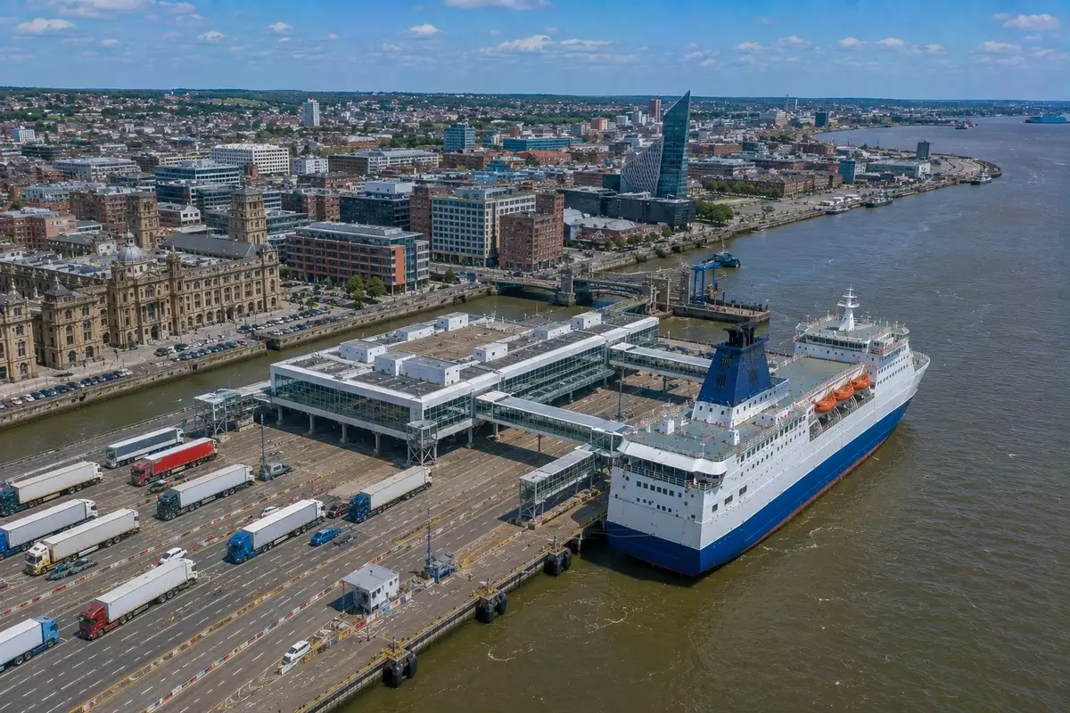 Terminal de pasajeros de P&O Ferries en King George Dock, Hull