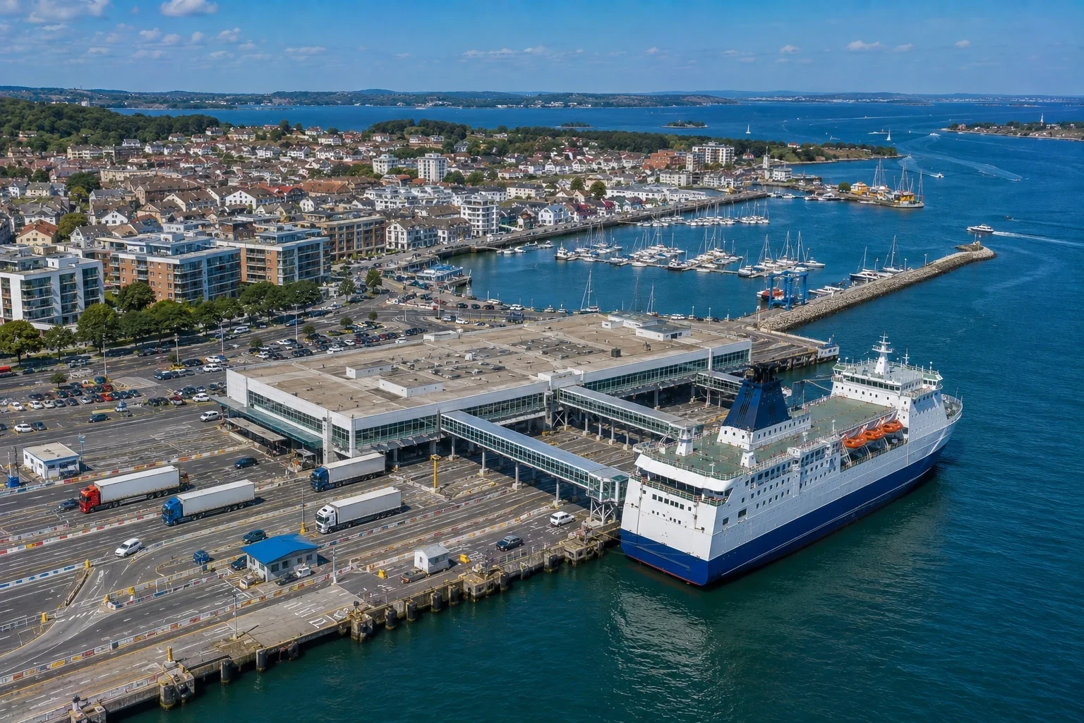 Puerto de ferry de Poole en Dorset