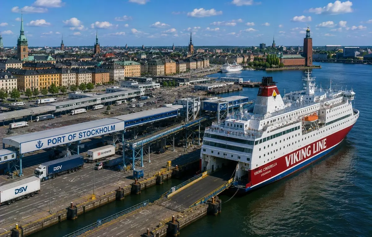 Ferry de pasajeros en la ruta Estocolmo–Mariehamn