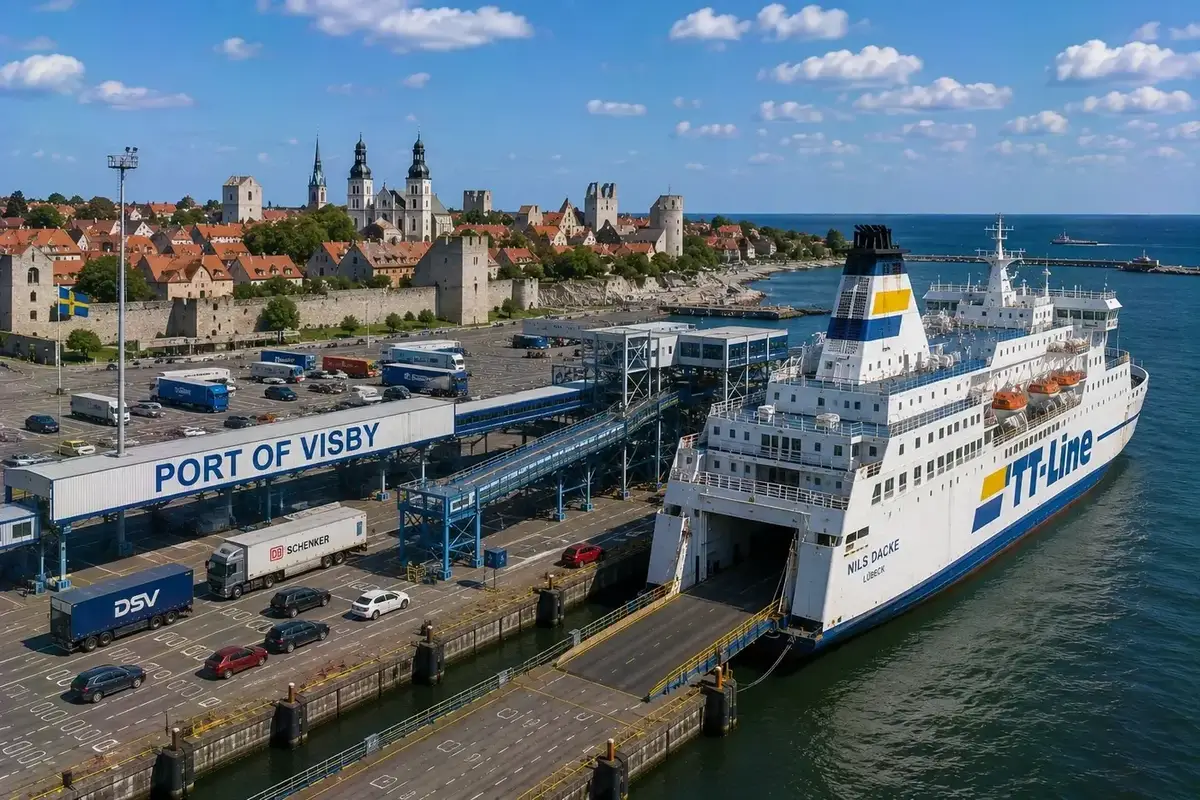 Puerto de ferry de Visby en Gotland